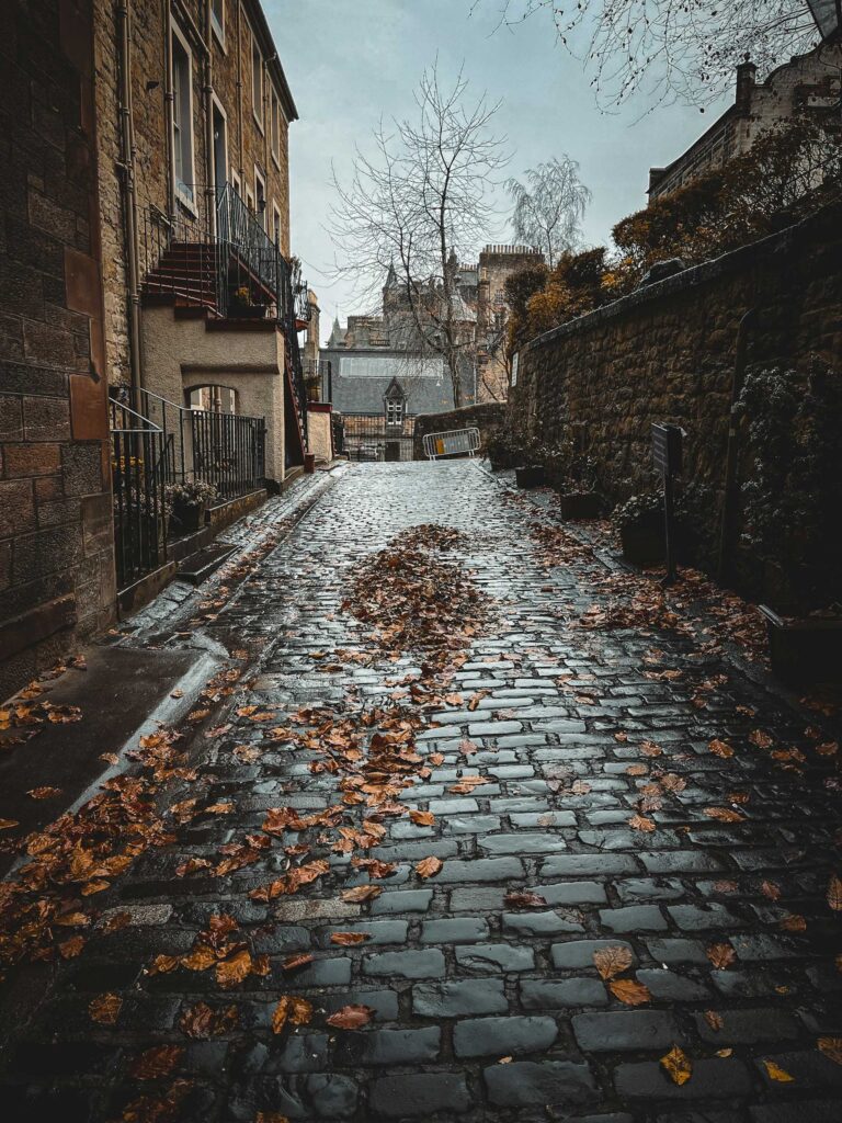 Autumn light on the Royal Mile in Edinburgh's Old Town